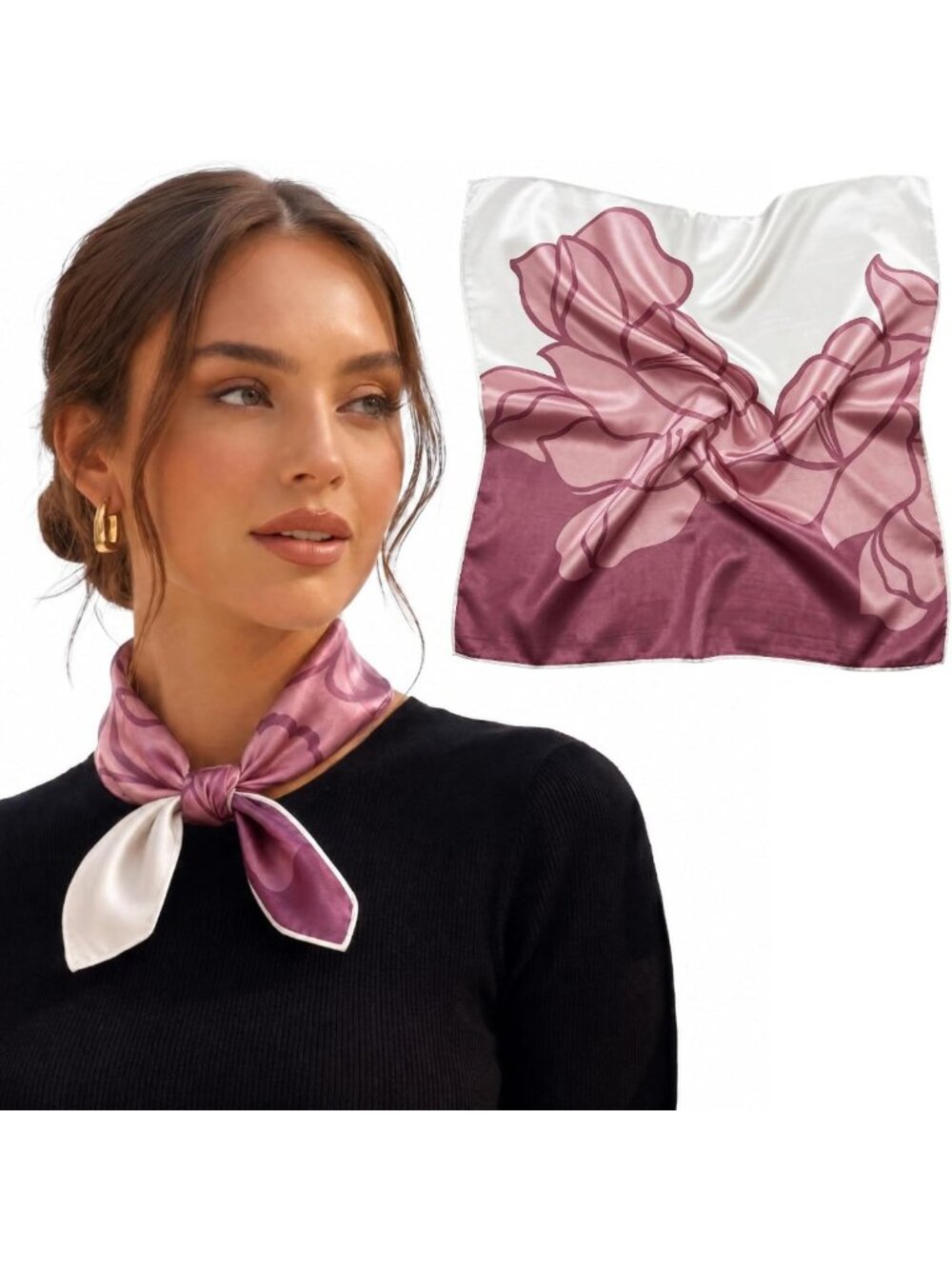 Luxurious Mulberry Silk Scarf for Women - Soft, Elegant, 26" & 34" Sizes